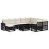 vidaXL Tuinbankenset 11 st Zwart en Cream Wit poly rattan