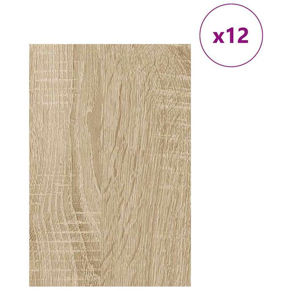 vidaXL Decorpanelen 12 pcs Sonoma eiken 40 x 60 x 0.3 cm Bewerkt hout