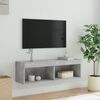 vidaXL Tv-meubel met LED-verlichting 100x30x30 cm betongrijs