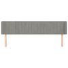 vidaXL Hoofdbord met randen 203x16x78/88 cm fluweel lichtgrijs