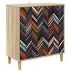 vidaXL Dressoir OMMEN Sonoma 69 x 33 x 75 cm Bewerkt hout