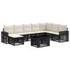 vidaXL Tuinbankenset 9 st Zwart en Cream Wit poly rattan