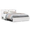 vidaXL Bedframe met hoofdeinde zonder matras 140x190 cm wit