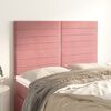 vidaXL Hoofdbord roze 144x5x118/128 cm fluweel
