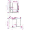 vidaXL 2-delige Badkamermeubelset bewerkt hout zwart