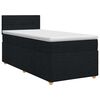 vidaXL Boxspringbed met matras met hoofdeinde Zwart 80 x 200 cm Stof