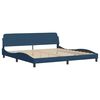 vidaXL Bedframe zonder matras "Hvar" stof blauw 200x200 cm