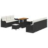 vidaXL Tuin Sofa Set 10 pcs Zwart poly rattan