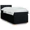 vidaXL Boxspring met matras stof zwart 90x190 cm