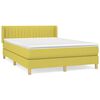 vidaXL Boxspring met matras stof groen 140x190 cm