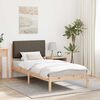 vidaXL Bedframe met Gevoerd Hoofdgedeelte Taupe 75 x 190 cm