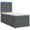 vidaXL Boxspringbed met matras Donkergrijs 90 x 200 cm Stof