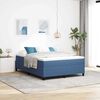 vidaXL Boxspringbed Blauw en Wit 160 x 200 cm Katoen Stof