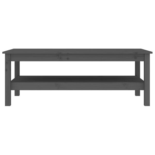 vidaXL Salontafel 110x50x40 cm massief grenenhout grijs