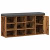 vidaXL Schoenenbank 102x32x50 cm bewerkt hout oud houtkleurig