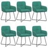 vidaXL Eettafelstoelen 6 st fluweel Turquoise 59 x 56,5 x 86 cm