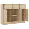 vidaXL Dressoir 91x28x75 cm bewerkt hout sonoma eikenkleurig