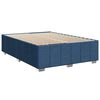 vidaXL Boxspring met matras stof blauw 140x200 cm