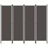 vidaXL Kamerscherm met 4 panelen 200x180 cm antraciet