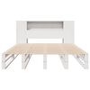 vidaXL Bed met boekenkast zonder matras massief hout wit 150x200 cm