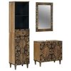 vidaXL Badkamermeubelset 3 st Bruin 62 x 33 x 58 cm Massief Mango Hout