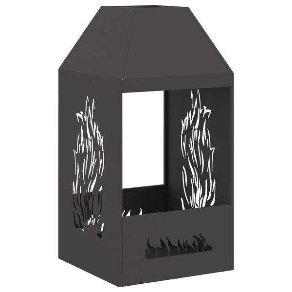 vidaXL Vuurkorf Zwart 50 x 50 x 100 cm Staal