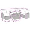 vidaXL 9-delige Loungeset met kussens poly rattan beige