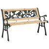 vidaXL Tuinbank met kussen Bruin 116 x 54 x 73 cm Hout