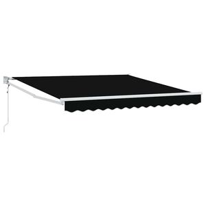 vidaXL Uitschuifbare luifel Zwart 300 x 250 x 165 cm