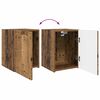 vidaXL Tv-meubelset Wandgemonteerd 3 pcs Oudhout Bewerkt hout