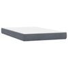 vidaXL Boxspring met matras fluweel donkergrijs 120x220 cm