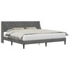 vidaXL Bedframe met hoofdeinde Donkergrijs 183 x 213 cm Fluweel