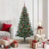 vidaXL Kunstmatig Voorverlicht Kerstboom Groen 150 cm PVC en Metaal