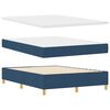 vidaXL Boxspring bed met matras met hoofdeinde Blauw 160 x 200 cm Stof