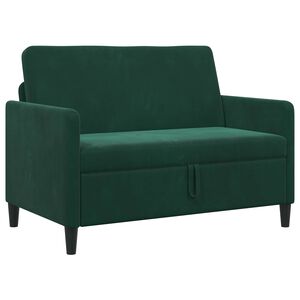 vidaXL Bank met opslag Donkergroen 122 x 78 x 87 cm Polyester