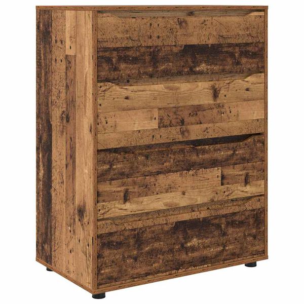 vidaXL Opslagkasten 2 pcs Oud Hout 80 x 48 x 105 cm Bewerkt hout