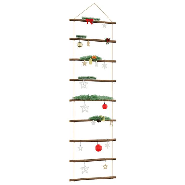 vidaXL Wanddecoratie laddervormig 50x150 cm naturel tak
