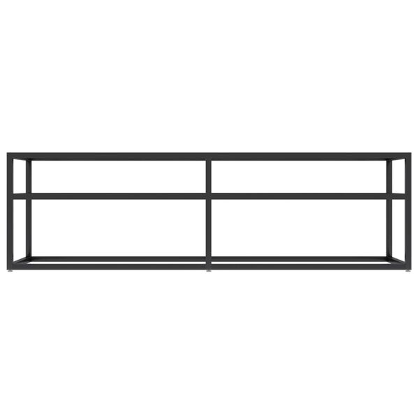 vidaXL Tv-meubel 140x40x40,5 cm gehard glas zwartmarmerkleurig