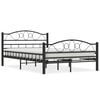 vidaXL Bedframe staal zwart 120x200 cm