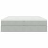 vidaXL Opbergbed met matras met matras Lichtgrijs 180 x 200 cm Fluweel