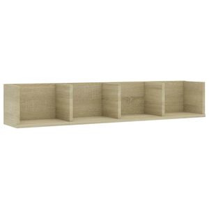 vidaXL Cd-wandschap 100x18x18 cm bewerkt hout sonoma eikenkleurig