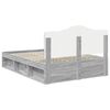 vidaXL Bedframe Grijs Sonoma 160 x 200 cm Massief grenenhout