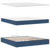 vidaXL Ottoman bed met matras en LED's 160x200cm stof blauw