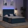 vidaXL Opbergbed met LED met matras Blauw 140 x 200 cm Polyester