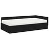 vidaXL Hoekbedframe met Matras Anders met hoofdeinde 2 pcs Zwart Stof