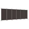 vidaXL Kamerscherm met 6 panelen 520x180 cm stof bruin