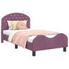 vidaXL Bedframe voor kinderen met hoofdbord Paars 80 x 160 cm Fluweel