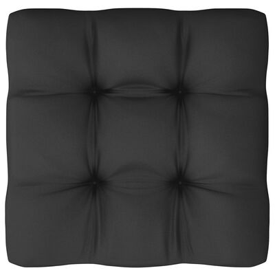 vidaXL 13-delige Loungeset met kussens massief grenenhout zwart