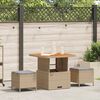 vidaXL Tuin Eetset Beige Poly riet