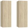 vidaXL Tv-meubels 2 st 30,5x30x90 cm bewerkt hout sonoma eikenkleurig